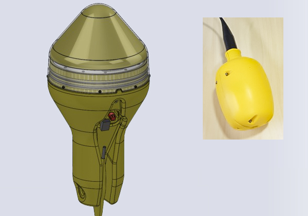 Specially designed buoys for current measurements for towed applications