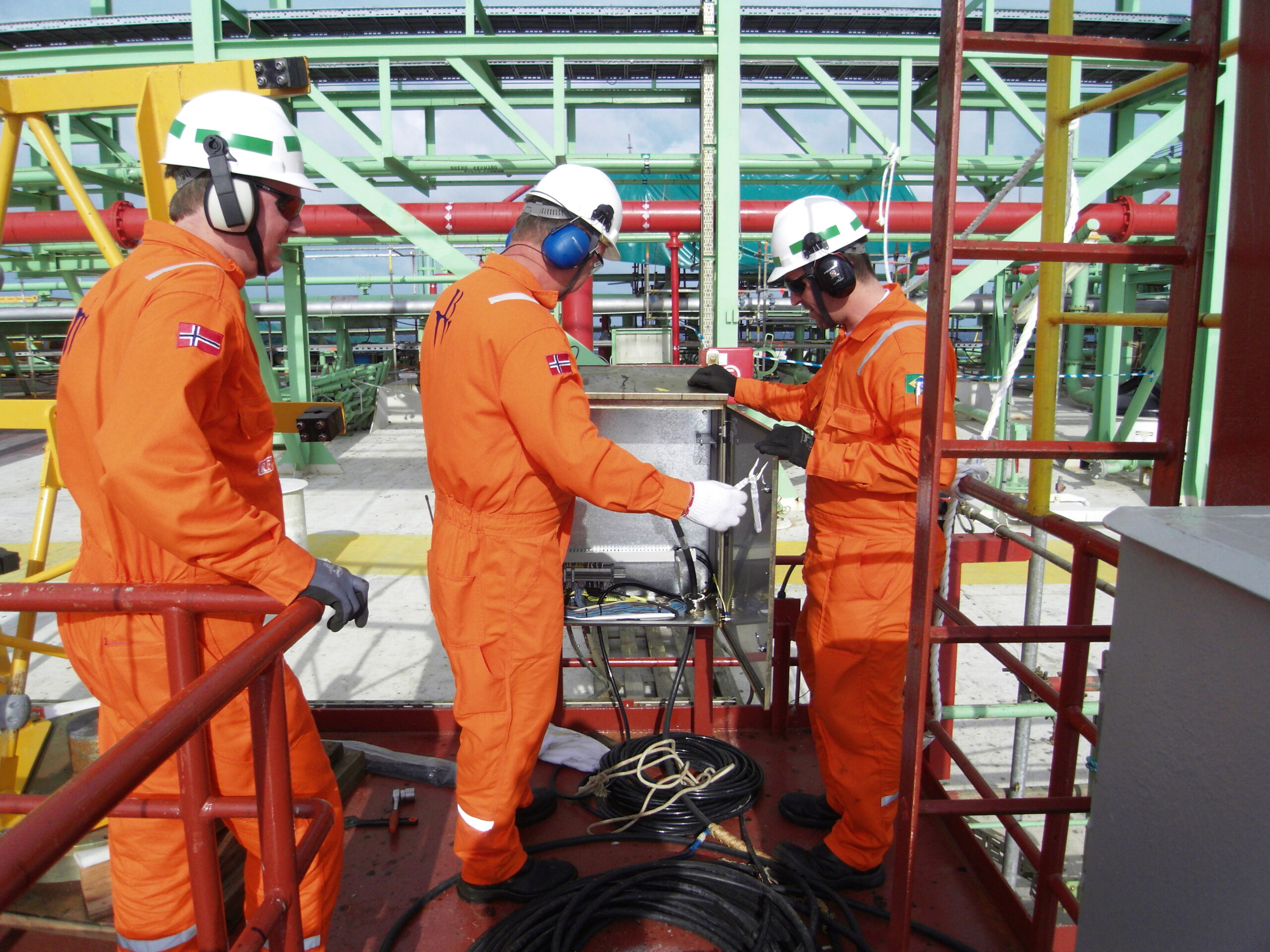 WISE Group service engineers installing sensors offshore